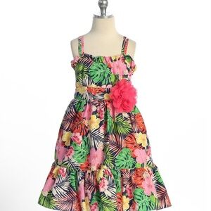 Tropical Floral Kids Dress